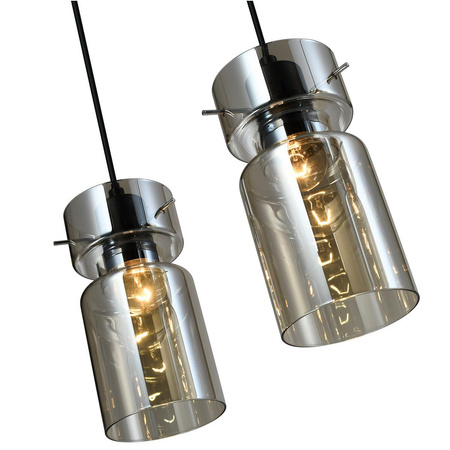 Podwójna lampa wisząca Nivio dymna 2xE27 (LP-2811/2L AM) - Light Prestige