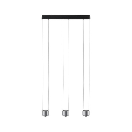 Aldan LED Lampa wisząca 3-lampowa 3x9W Czarna / Szczotkowane Aluminium ściemnialna (PL79720) - PAULMANN