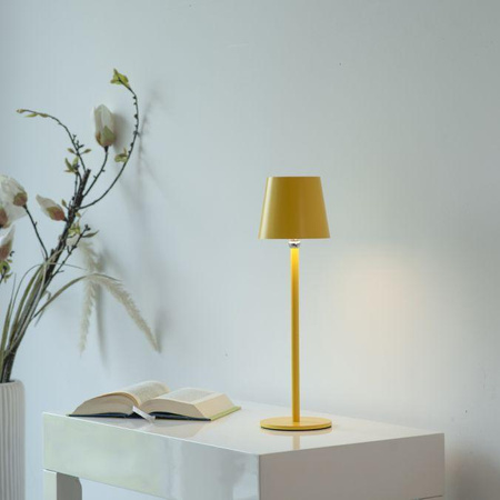 Przenośna, ładowana lampa stołowa BOTERIA ŻÓŁTY (19251-81) - Paul Neuhaus