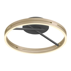 PURE LOOP LAMPA SUFITOWA CZARNY/MATOWY MOSIĄDZ (6552-68) - Paul Neuhaus