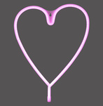 NEON-HERZ KINKIET RÓŻOWY (85020-87) - Paul Neuhaus