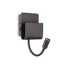 Lampa ścienna z USB / Kinkiet PROBE Czarny (PROBE_AP2_NERO) - Ideal Lux