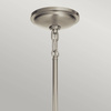 Lampa wisząca Tollis - 1 źródło światła - Białe/ Szczotkowany nikiel (QN-TOLLIS-MP-BN) - Quintiesse
