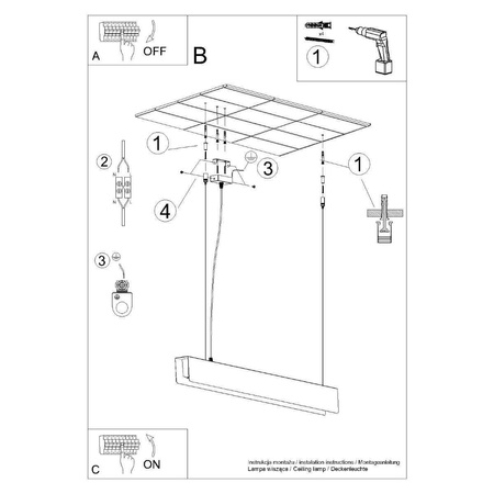 Nowoczesna lampa wisząca do kuchni SPARK biała (SL.1394) - Sollux Lighting
