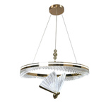 Lampa wisząca Marissa Cristal złota LED CCT (LP-2515/1P Cristal GD) - Light Prestige