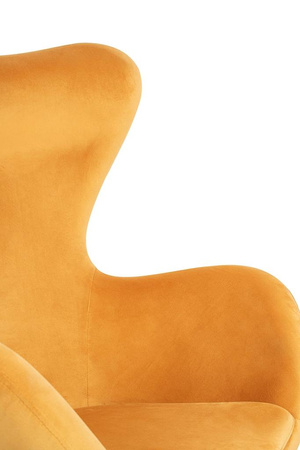 Fotel EGG SZEROKI VELVET musztardowy (KH0101009563) - King Home