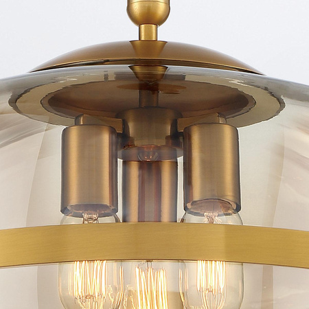Lampa wisząca Nottingham - 3 źródła światła - Antyczny mosiądz (QN-NOTTINGHAM-3P-AB) - Quintiesse