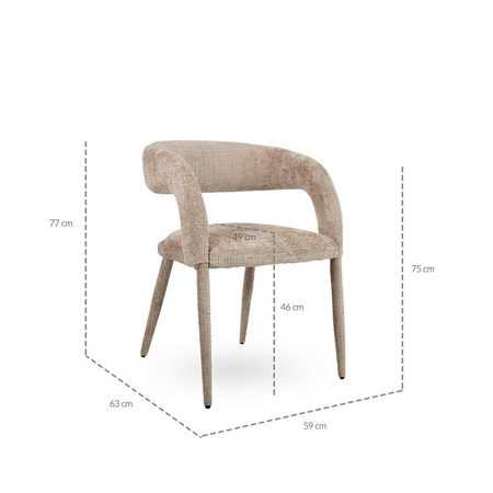 MaMaison krzesło IRIS beżowe (MM1501100301) - MaMaison