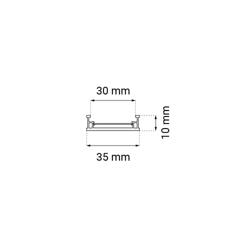 Szynoprzewód magnetyczny natynkowy Komatsu Slim 48V - Czarny (2 m) (6041) - Shilo