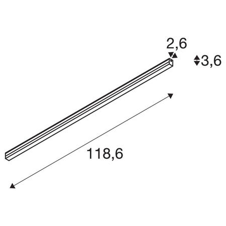 Listwa oświetleniowa BATTEN 120, CCT Switch 3000/4000 K (1006124) - SLV