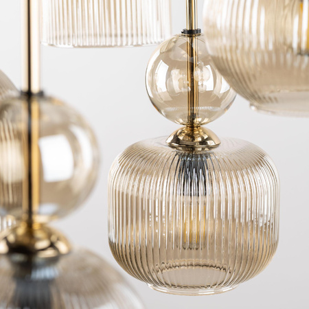 SOPHIA COGNAC LAMPA WISZACA 5XE14 (11043) - TK Lighting