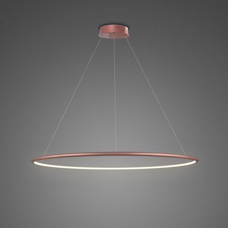 Lampa wisząca Ledowe Okręgi No.1 Φ80 cm in 3k różowe złoto ściemnialna Altavola Design (LA073/P_80_in_3k_rose_gold_dimm) - ALTAVOLA DESIGN