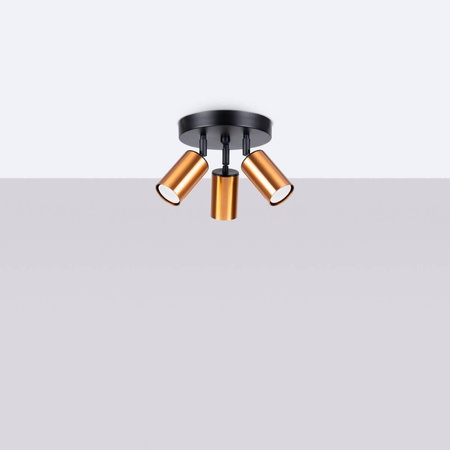 Plafon WINX 3P czarny/miedź (SL.1377) - Sollux Lighting