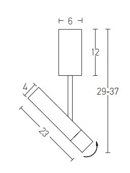CEILING LIGHT 4W 3000K IRON BLACKGOLD (22028 Zambelis) - Zambelis