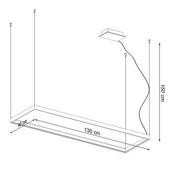 Lampa wisząca TUULA L czarny LED 4000K (TH.169) - Thoro Lighting