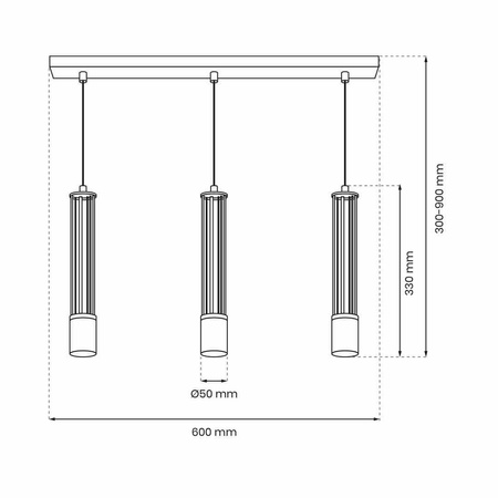 Lampa wisząca ESTILO 3xGU10 (MLP8410) - Milagro