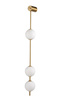 Kinkiet ze szklanymi kloszami BERRY LED złoty biały 103 cm (ST-DL-8541 WALL) - Step into Design