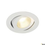CONTONE, lampa wpuszczana, LED, 2000-3000K, okrągła, biała, przechylna, 13W, ze sprężynami piórowymi (161271) - SLV