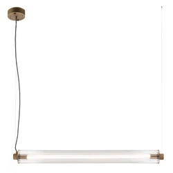 MEREZI 4 - lampa wisząca pozioma - mosiądz patyna mat - 3000K (5219) - ANTIGO