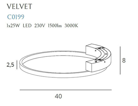 Plafon VELVET (C0199) - MAXlight
