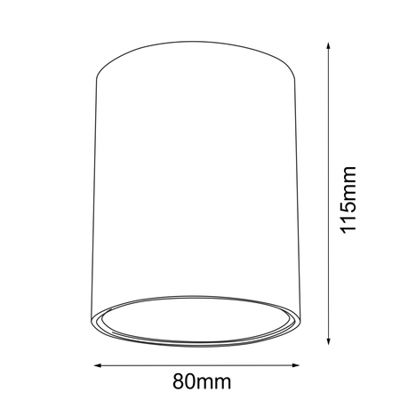 Plafon Point dif 80 - Biały (115 mm) (1255) - Brosline