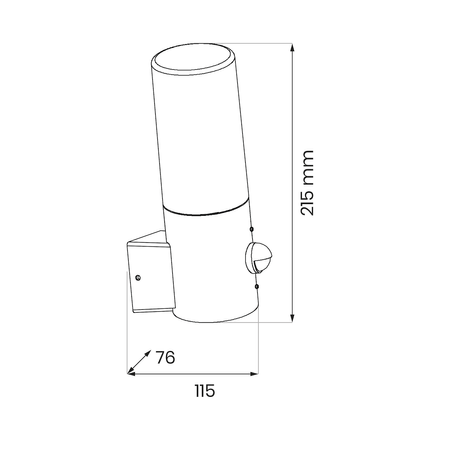Kinkiet Ogrodowy z czujnikiem ruchu Harlem 1xE27 IP44 PIR (EKO1710) - Eko-Light