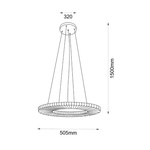 NEXO Z3 - lampa zwieszana pozioma - Zielona szałwia - średnica 50 cm - 4000K (5228) - ANTIGO