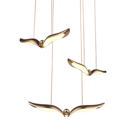 Designerska lampa wisząca GUFO 3 LED różowe złoto 36 cm (ST-DL8506) - Step into Design