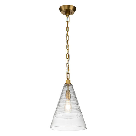 Lampa wisząca Elmore - 1 źródło światła - Oksydowany mosiądz (QN-ELMORE-P-BBS) - Quintiesse