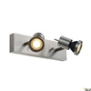 ASTO 2, lampa ścienna i sufitowa, dwupunktowa, QPAR51, szczotkowane aluminium, maks. 150 W (147442) - SLV