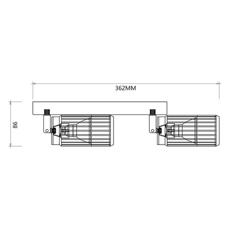 VERTICAL WHITE SPOT 2xGU10 (ML0305) - Milagro