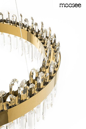 Złota kryształowa lampa wisząca Amira 60 (MSE1501100408) - Moosee