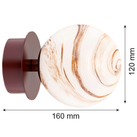 Kinkiet / plafon 1 pł. FABIO (8455) - Argon