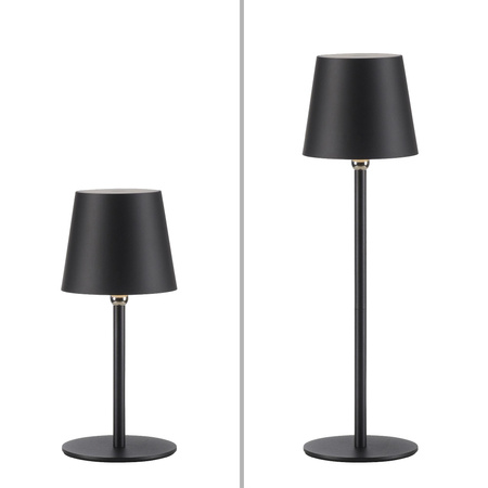 Przenośna, ładowana lampa stołowa BOTERIA CZARNY (19251-18) - Paul Neuhaus