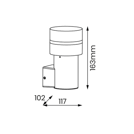 Kinkiet Ogrodowy Mia 1xE27 IP44 (EKO1705) - Eko-Light