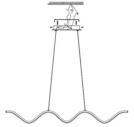 Lampa wisząca ZIGZAG LED czarna 90 cm (ST-MD240602 BLACK) - Step into Design