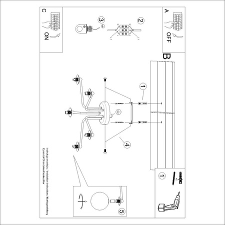 Żyrandol ASTRAL 5 biały (SL.1660) - Sollux Lighting