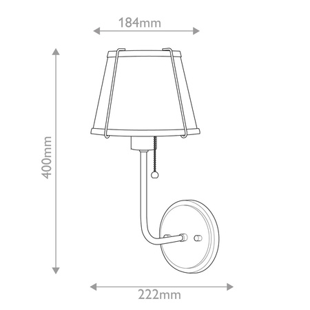Kinkiet Clarke - 1 źródło światła - Przyciemniany mosiądz (HK-CLARKE1-DBR-OW) - Elstead Lighting