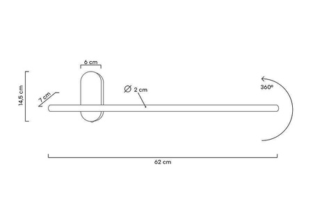 Lampa ścienna TOBIA czarna (MSE010100350) - Moosee