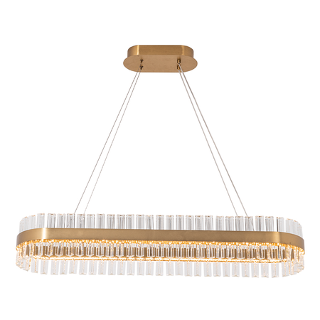 PENDANT LIGHT 72W 3000K STAINLESS STEEL-GLASS BRUSHED GOLD (22041 Zambelis) - Zambelis