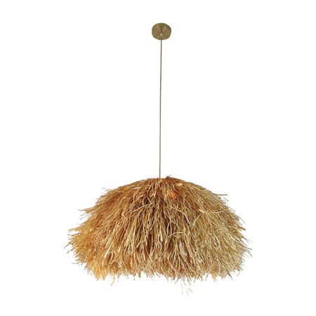 PENDANT LAMP E27 MAX 20W RAFFIA NATURAL (23197 Zambelis) - Zambelis