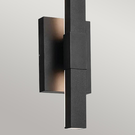 Średnia latarnia naścienna LED Nocar - - Strukturalna czerń (KL-NOCAR-M-BK) - Elstead Lighting