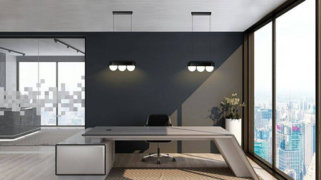 Lampa wisząca DROPS 3 czarna (MSE010100273) - Moosee