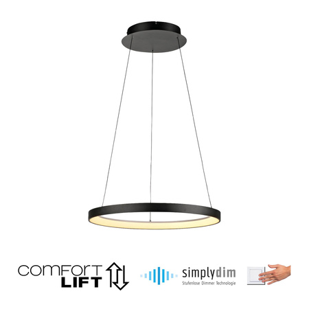 HOOP LAMPA WISZĄCA CZARNY (2851-18) - Paul Neuhaus