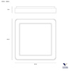 Plafon lub kinkiet INNER S 80 cm Kol. Biały (0044.22.BI) - Vivida