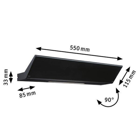 Kinkiet RANVA LED   13W 2700K DIM  230V czarny matowy (PL79507) - PAULMANN