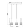 Lampa wisząca Amo czarno-złota 3xE27 (LP-0702/3L GD) - Light Prestige