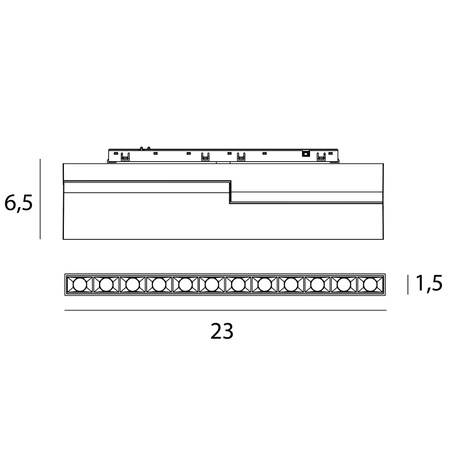 MAXLIGHT N0005Z raster MICRO11 18W Czarny łamany 2700-5000K Zigbee