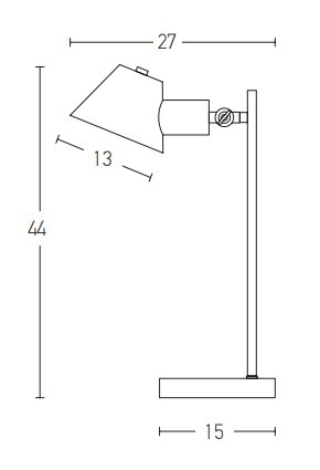 TABLE LAMP E27 MAX 25W IRON  WHITE -GOLD COLOR  ON OFF SWITCH (20222 Zambelis) - Zambelis