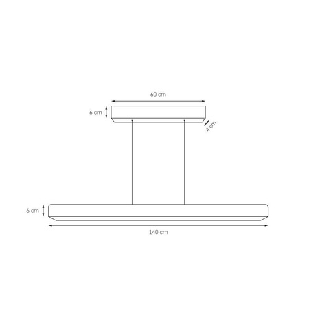 Lampa wisząca ze ściemniaczem dotykowym LINEA DIM kolor Czarny (11180102) - KASPA